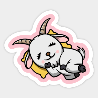 Cute Sleeping Goat Sticker